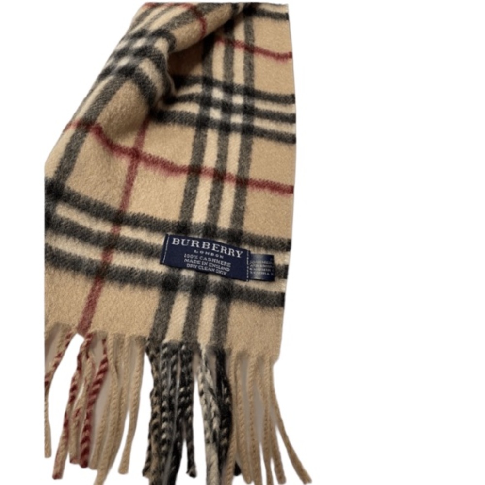 Burberry Fringe Scarf Classic Plaid Vintage Unisex Womens Mens Burberry Scarf - Picture 11 of 16